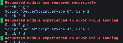 Requested module was required recursively - Scripting Support ...