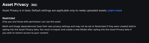 Unable to change asset privacy type - Platform Usage Support ...