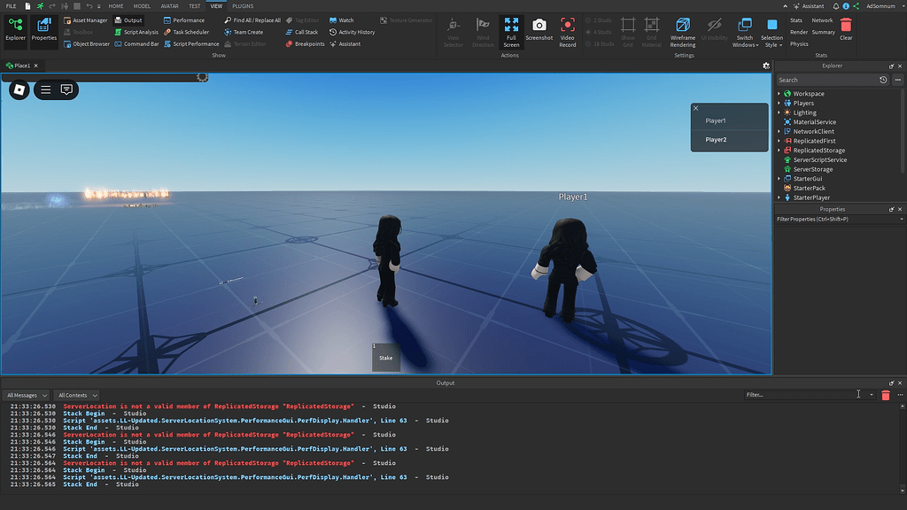 Output spammed by roblox error about "ServerLocation" - Studio Bugs ...