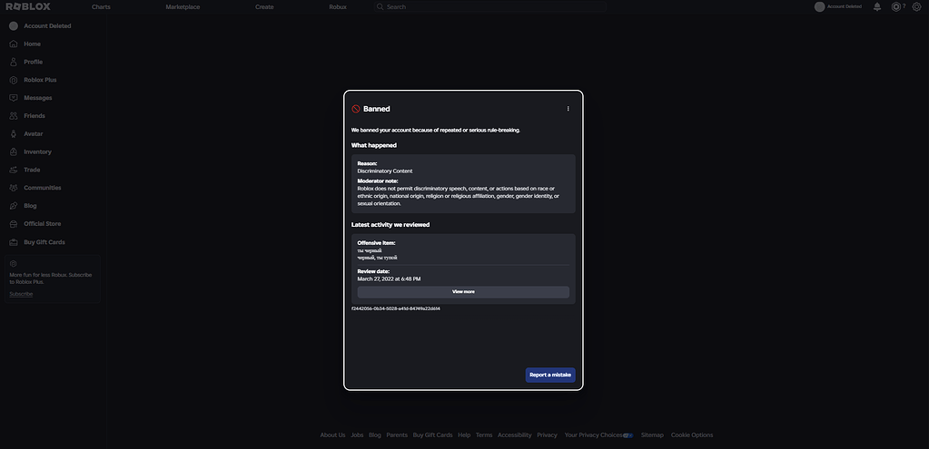 My main account was blocked by an AI moderation error - Platform Usage ...