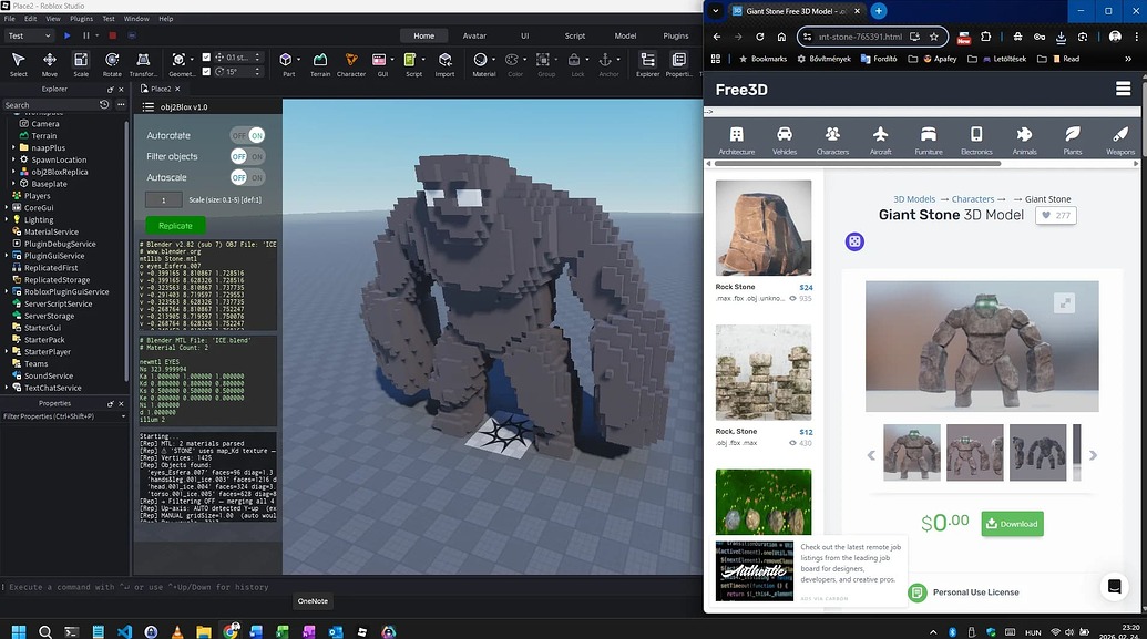 OBJ files to Minecraft-style blocks in Roblox Studio - Creations ...