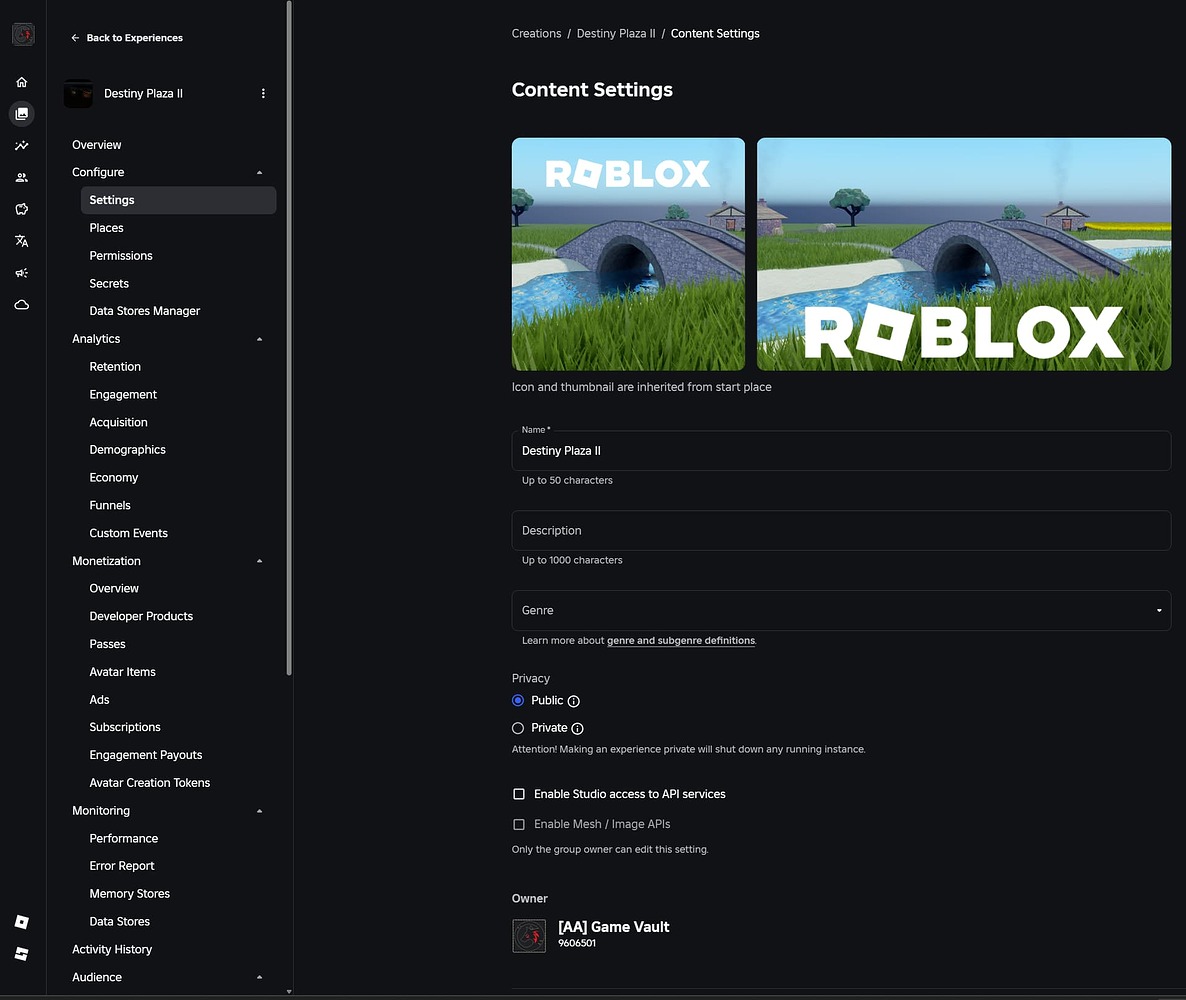 Transferring Experiences from Profile to Community Fails - Roblox ...