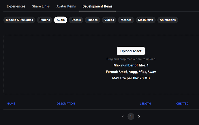 Not Able To See Audios In Audio List Creator Hub Create Roblox Com 2 690x433 