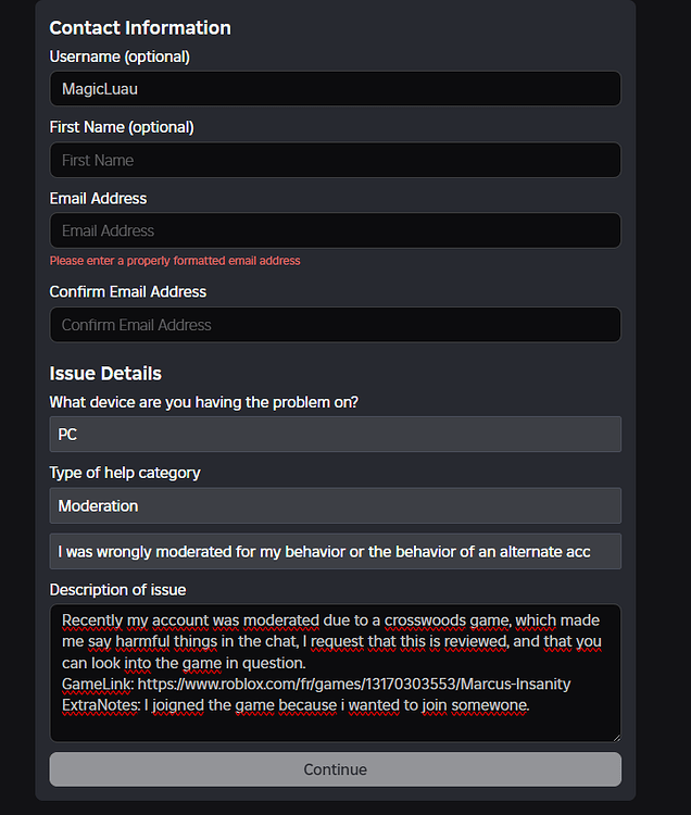 How to recover a roblox account banned from a crossword game