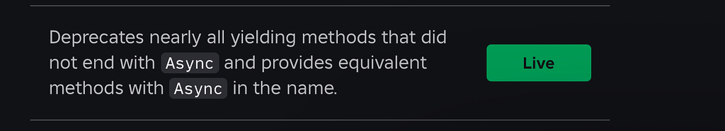 New Async Functions Have No Info Documentation Issues Developer