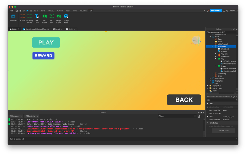 When I resize window position of ui change - Art Design Support ...
