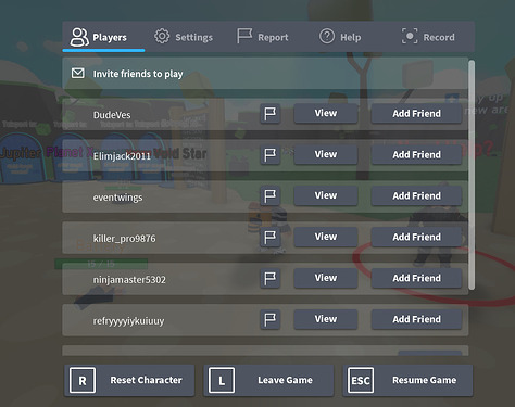 How do I remove players from the roblox escape menu - Scripting Support ...