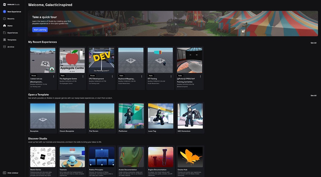 Studio Start Page Home With Higher Resolutions Studio 2 1024x564 