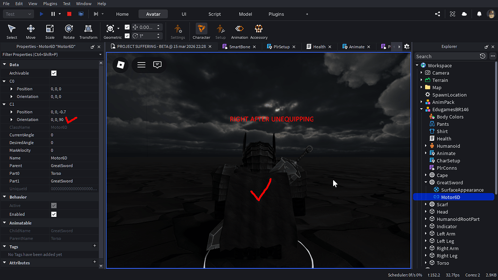 C1 Refuses to change Orientation - Scripting Support - Developer