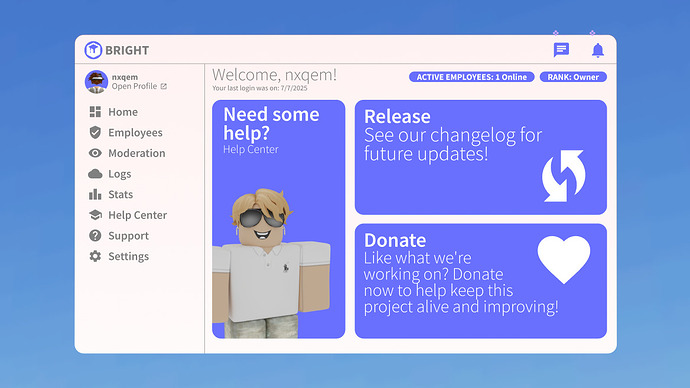 Admin Panel BRIGHT by nxqemm