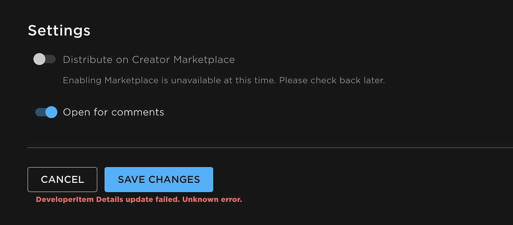 Can't update audio asset - Platform Usage Support - Developer Forum ...