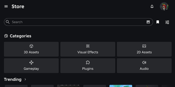 New Creator Store Layout and Search