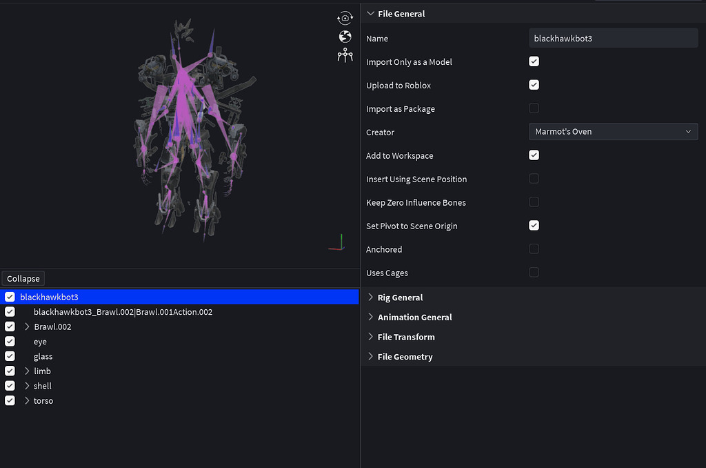 Skinned meshes not being imported correctly - Studio Bugs - Developer ...