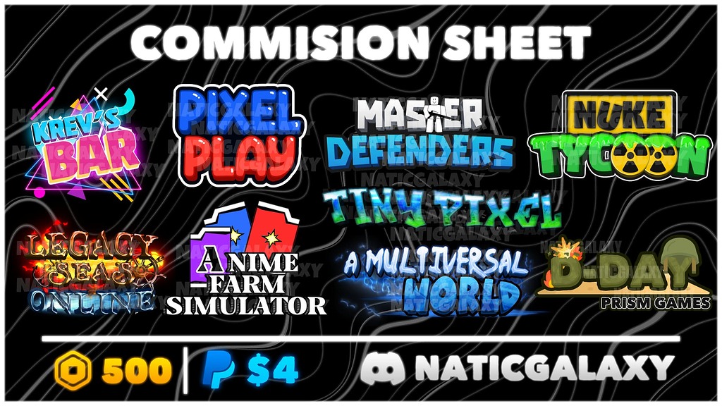 Logo Commissions Pricing Art Design Support Developer Forum Roblox