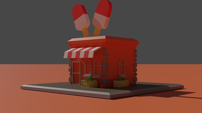 Ice cream shop render