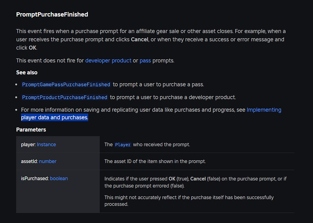 MarketplaceService.PromptPurchaseFinished is not protected, being