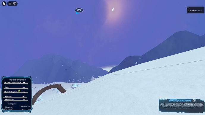 Frozen world with stunning mountains.