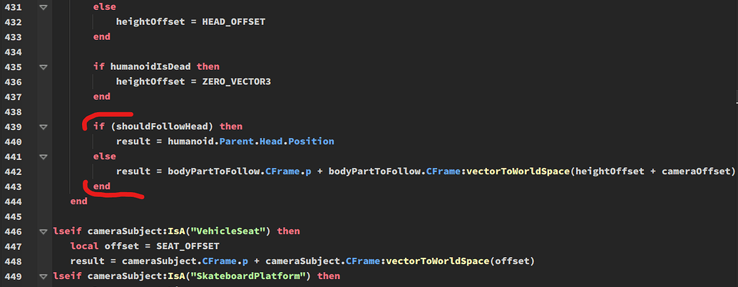 Humanoid camera offset acts differently in shift lock - Scripting ...