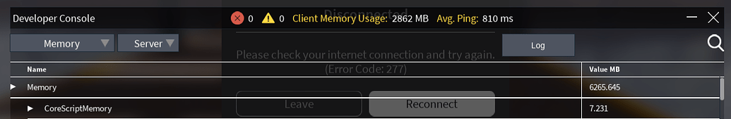 Constant Error 277 / Game Crashing - Game Design Support - Developer ...