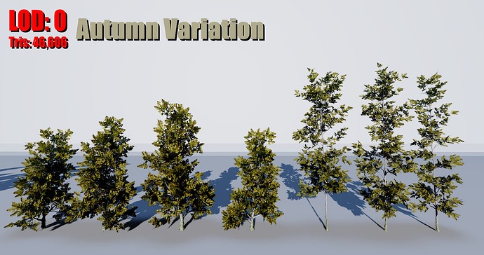 Realistic low-poly Oak tree pack with LODs - Creations Feedback ...