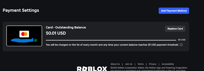 Roblox Ads Manager Refuse To Take My New Payment Method Even Though I 2 690x241 