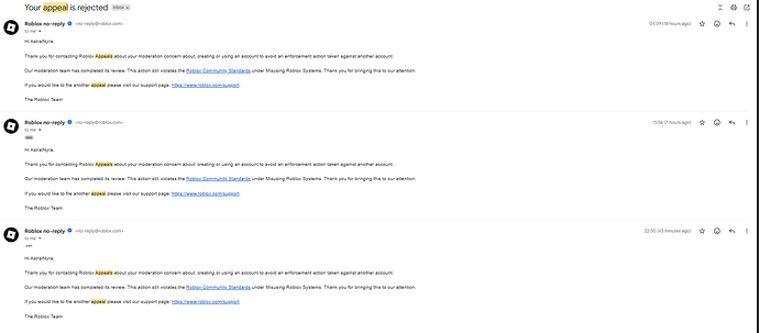 Multiple roblox accounts terminated due to enforcement ban - Platform ...