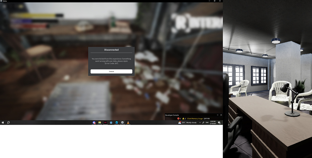 Something Went Wrong With User Data Error Code 267 - Scripting Support ...