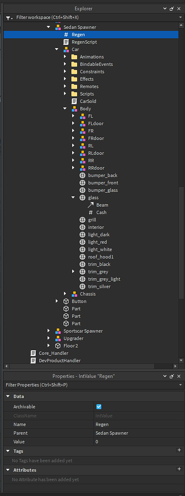 Spawn car sell car - Scripting Support - Developer Forum | Roblox