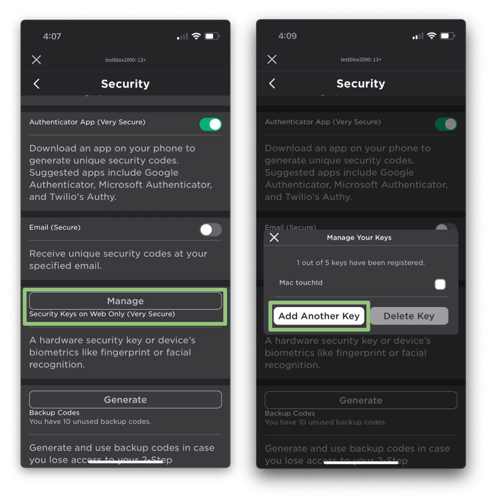  2FA Via Security Key Now Available On The Roblox IOS App 