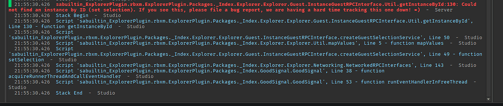 Odd Error Message Insisting a Bug Report - Studio Bugs - Developer ...