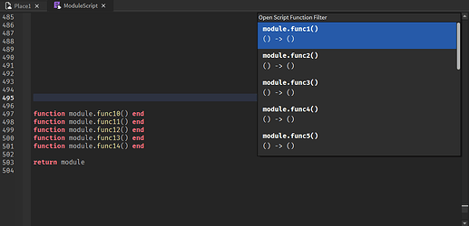 Script Editor - Document Symbols, ScriptFunctionFilter to something ...