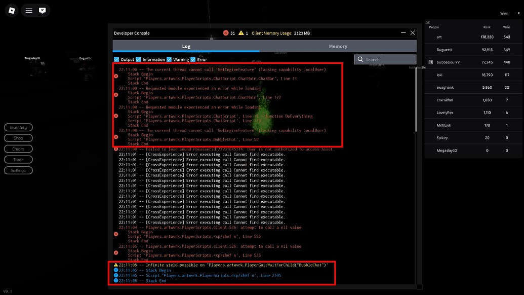 The current thread cannot call 'GetEngineFeature' (lacking capability ...