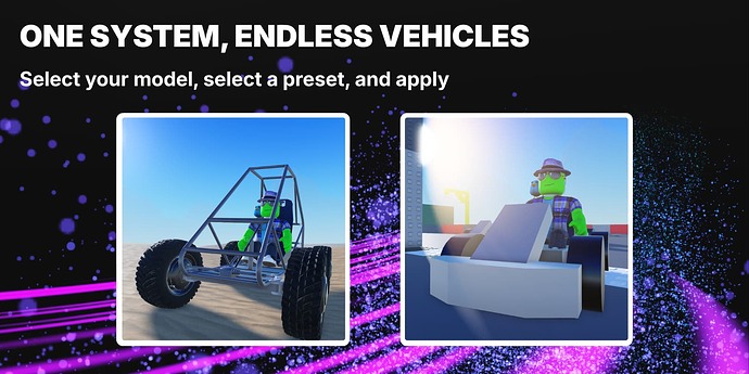 ONE SYSTEM, ENDLESS VEHICLES. Select your model, select a preset, and apply