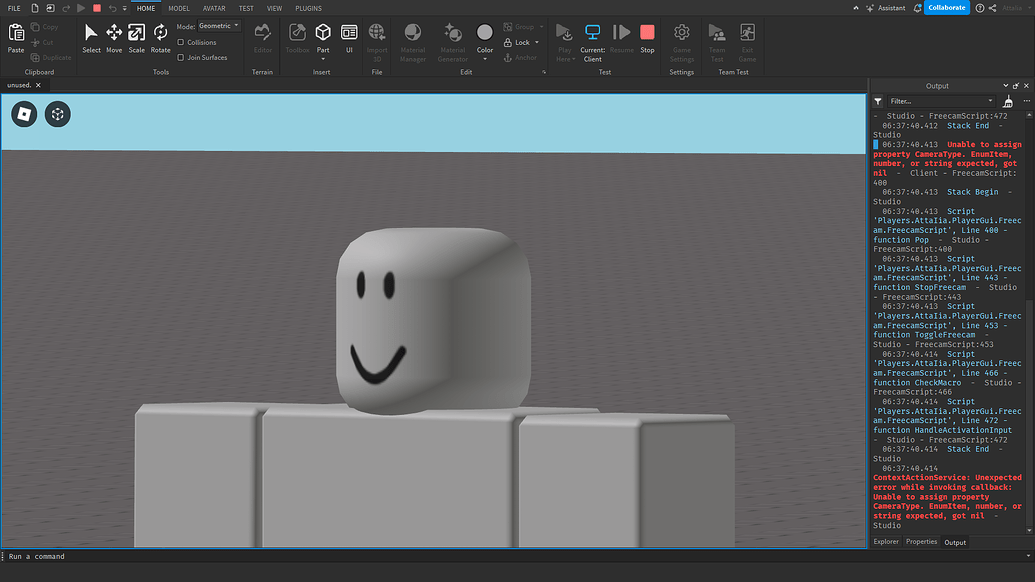 Free-cam bug in all places - Scripting Support - Developer Forum | Roblox