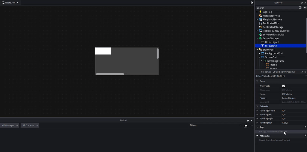 AutomaticCanvasSize ScrollingFrame UIPadding scales off ...
