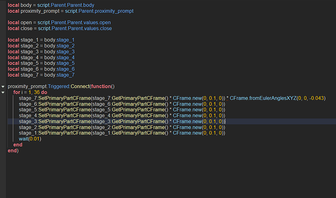 Help with coding garage door - Scripting Support - Developer Forum | Roblox