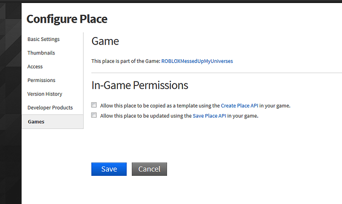 Issues with the "Games" feature - Website Bugs - Developer Forum | Roblox