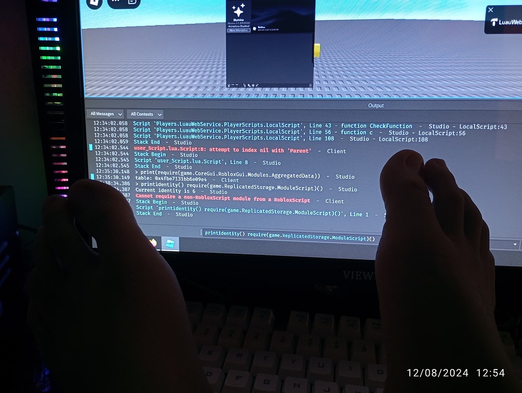 I need help requiring a non-RobloxScript module from a Luau VM with ...