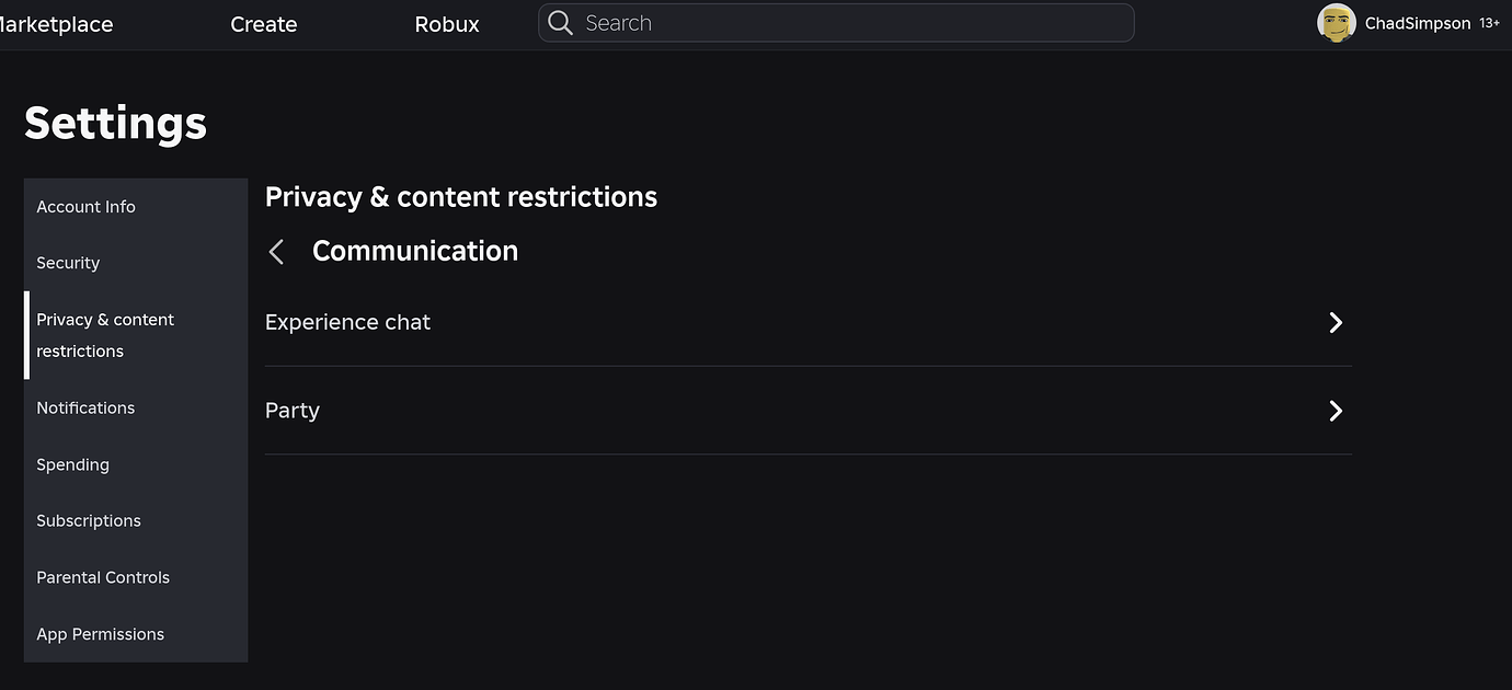 Voice chat option missing - Roblox Application and Website Bugs ...