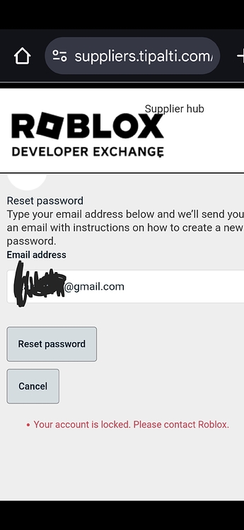 Roblox Support about Devex Locked - Platform Usage Support - Developer ...