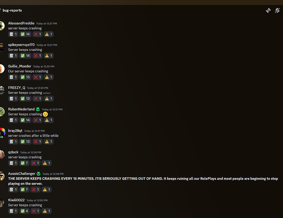 Severs Suddenly Crashing - Error 277 - Engine Bugs - Developer Forum ...