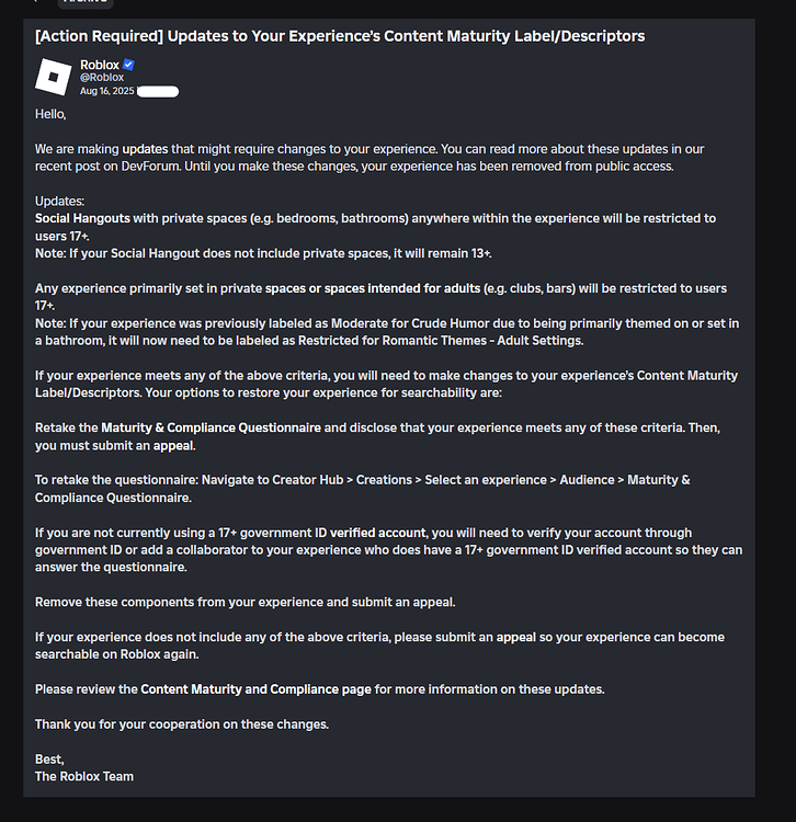 Multiple Experiences Shadow Banned - Platform Usage Support - Developer ...