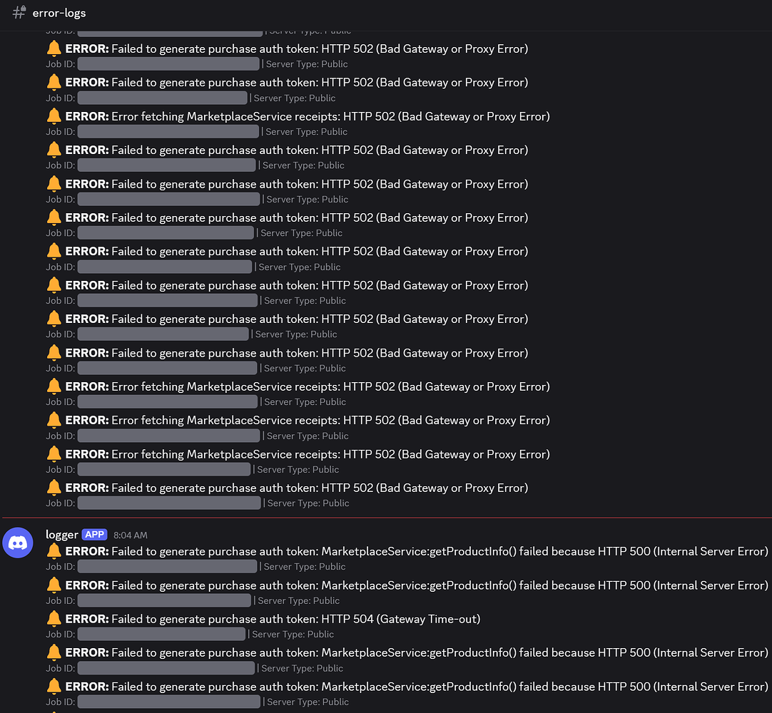 MarketplaceService Outage - Purchasing Bugs - Developer Forum | Roblox