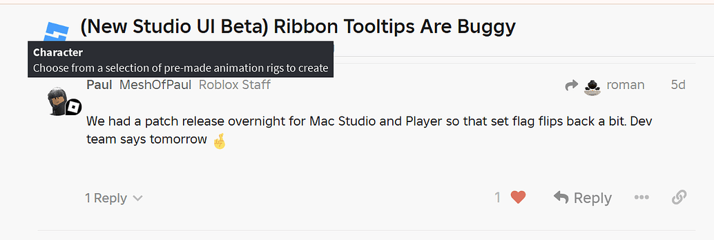 (New Studio UI Beta) Ribbon Tooltips Are Buggy - Studio Bugs ...