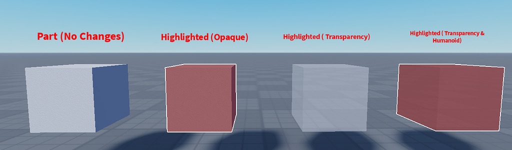 Highlight does not work with transparency on non-humanoid models ...