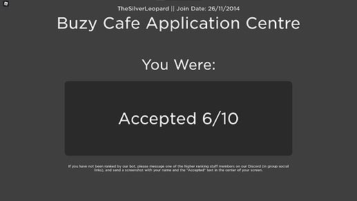 Completed Application Centre Form