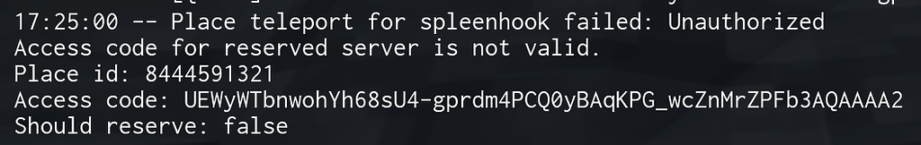 Attempt to teleport to a place that is restricted - Engine Bugs ...
