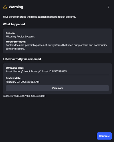 Avatar assets flagged by system and taken down - Catalog Asset Bugs ...