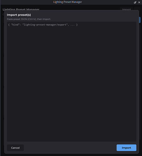 ImportPreset