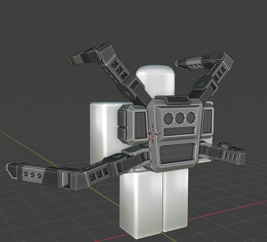 Destructive Robo Arms Back View